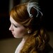 Bridal Hair Pin Rhinestone Tear Drop with Feather Spray in White or Ivory Vintage-Inspired