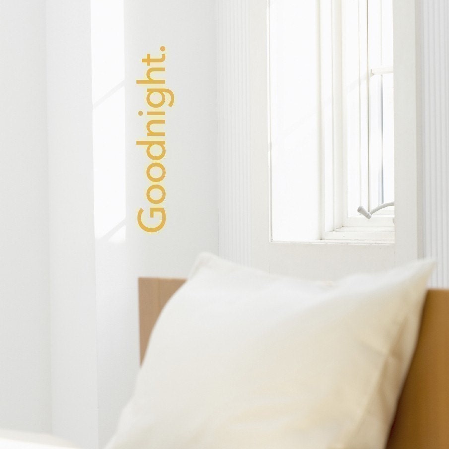 Goodnight. - vinyl wall art decal graphic sticker