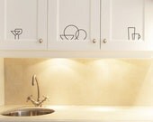 Kitchen Icon Labels - vinyl wall art decals graphic stickers