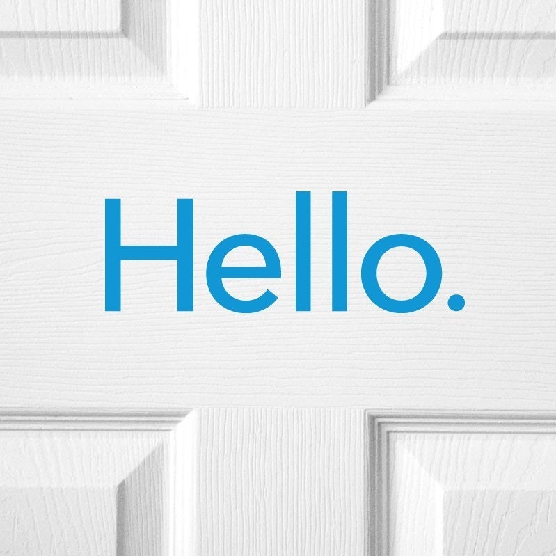 LARGE Hello - vinyl wall art decal graphic sticker
