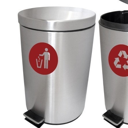 Set of Trash and Recycle Decals  SALE