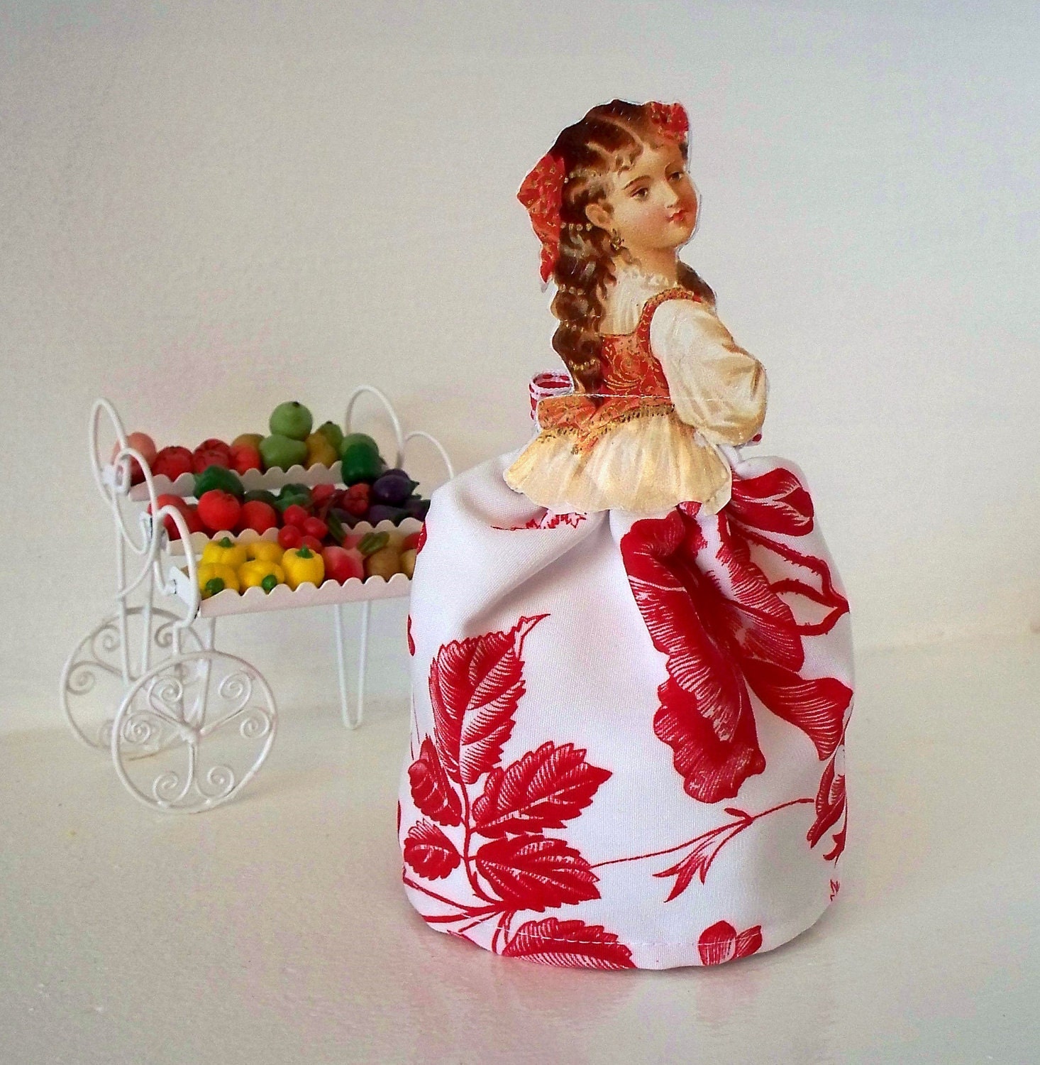 Paper and cloth victorian doll