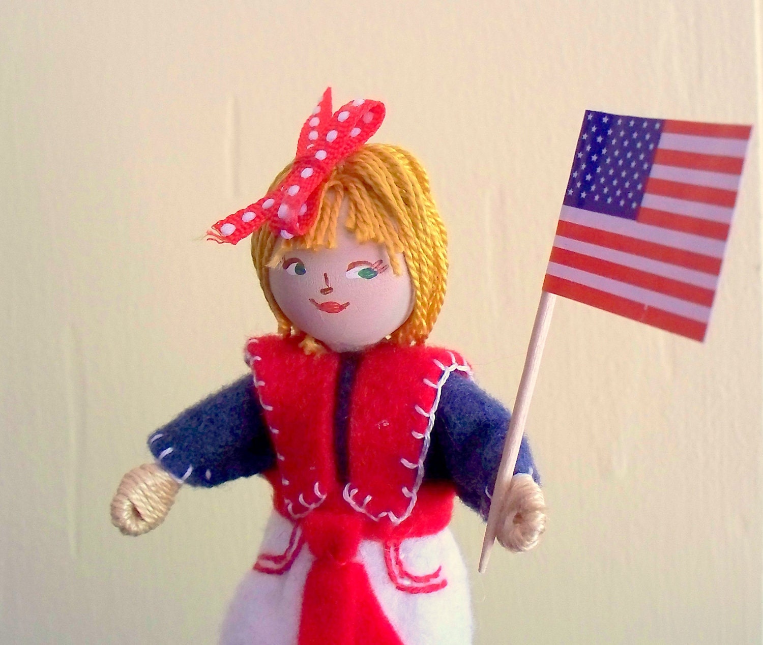 Felt Art Doll - Independence Day Parade Piksee in Sailor Suit