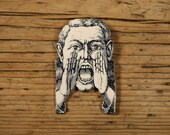 Can You Hear Me Now Shouting Man Brooch
