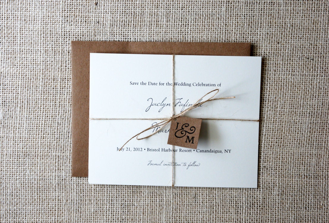 Rustic Save the Date Card Sample