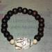 Tibetan Buddha/Buddhism Wooden 21 (Mala) Bracelet (White)