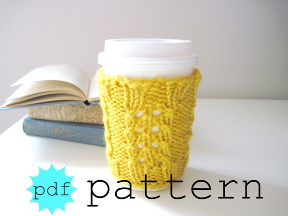 PDF Knitting Pattern Good Morning Sunshine Coffee Cozy
