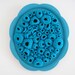 Lagoon Modern Fiber Art Soft Sculpture in Deep Turquoise Blue