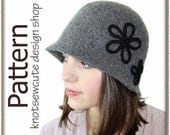 Vintage Inspired Felted Cloche - Crochet Pattern (PDF) - INSTANT DOWNLOAD