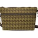 Marjorie Zippered Shoulder Bag Check Upholstery Fabric with Adjustable Strap