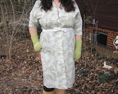 80s plus size classic dress / xxl 1980s cotton dress