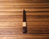 Kingwood and Maple Necklace with Silver Chain