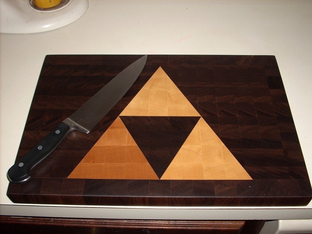 Triforce End-Grain Cutting Board