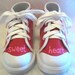 Shoes Girls Valentine's Day Hearts Hand Painted Red Hi-Tops Infant Toddler Baby Sneakers