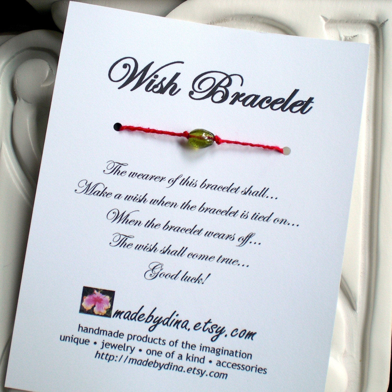 Lucky Red String - Wish Bracelet - Wedding Favor Party Favor Custom Made for You