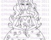 Digital stamp image Valentine's Day Goddess Love stamping scrapbooking cardmaking