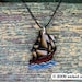 petite wish string nautical pirate ship necklace