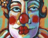 Sneeky Squeeky Happy Soul Carnie Clown Circus Carnival Signed 4 x 6 Print