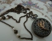 ISOLDE romantic neo victorian steampunk style watch necklace