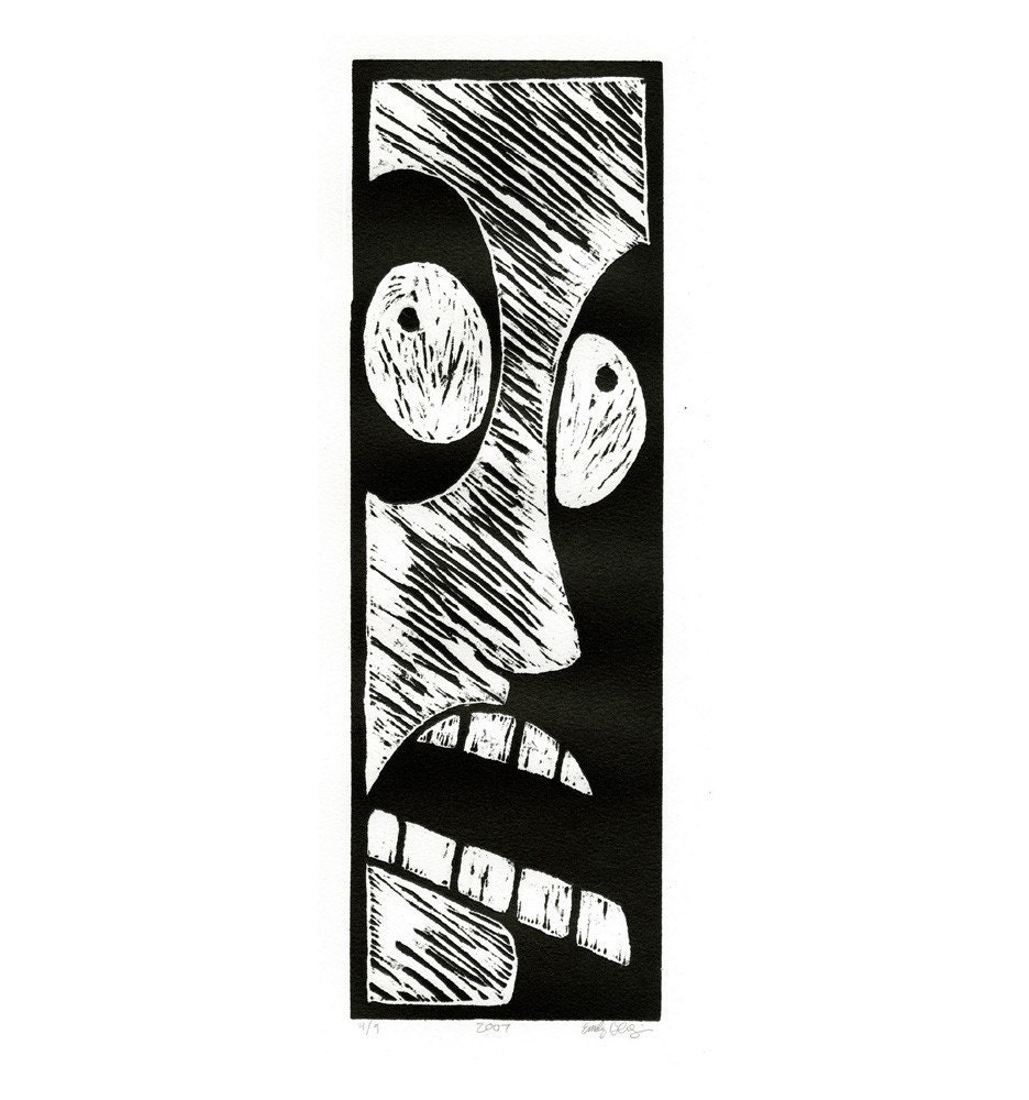 Yikes - limited edition woodblock print