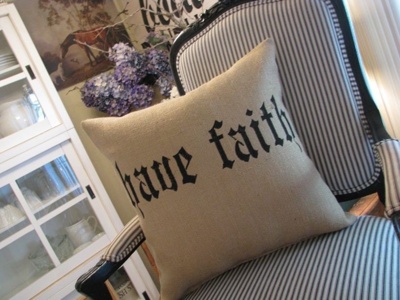 Have Faith pillow