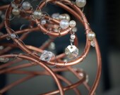 Metal Wedding Bouquet--a Steampunk Arrangement--upcycled copper with pearls & crystals