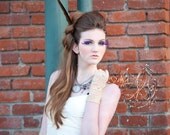 Copper Bouquet Custom Made for the Alternative Bride.  recycled metal with crystals & pearls