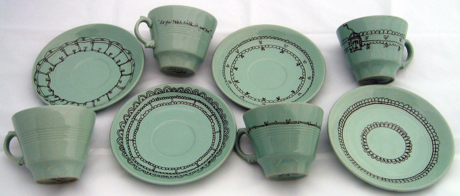 Doilies in Green