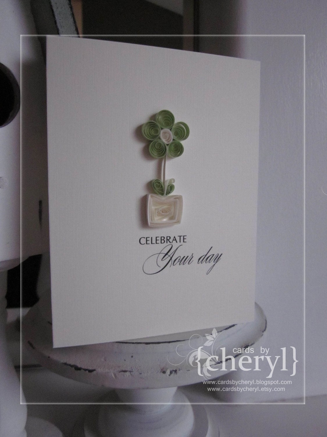 Quilled flower pot