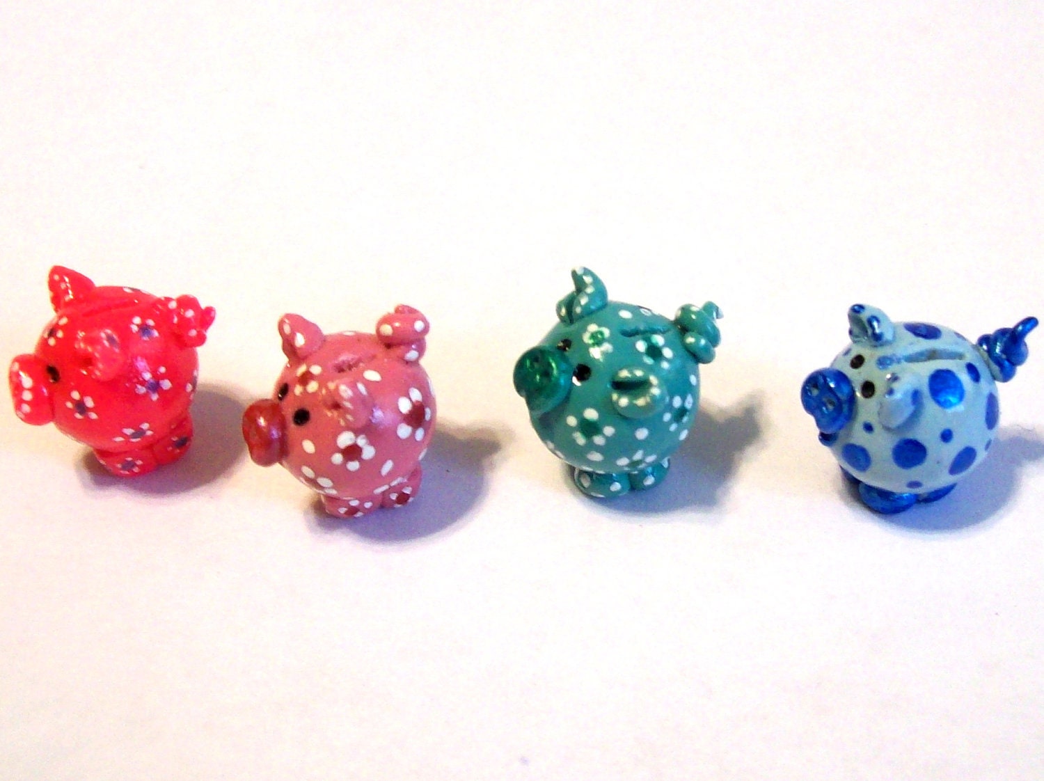Piggy Ball Bank or Charm - New Original Design Handcrafted Mini Toy OOAK 1:12 Scale