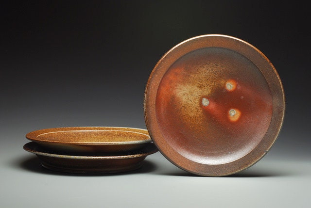 Dinner Plate, wood and soda fired stoneware