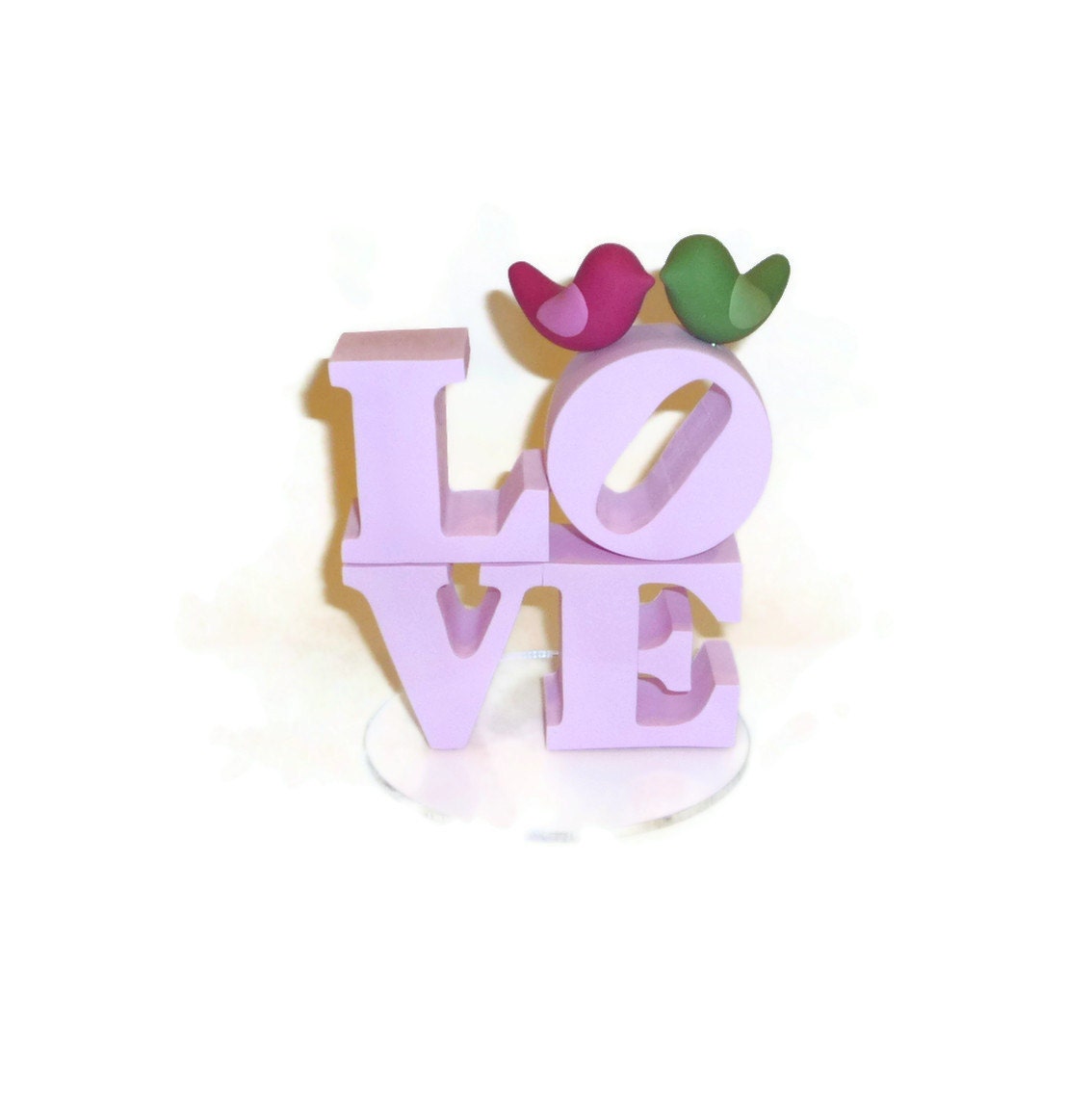 love wedding cake topper with birds philadelphia love park sculpture