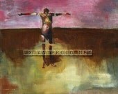 diy ooak acrylic oil painting nude figure figurative dark raw original art Overture INCLUDES SHIPPING