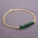 Lucky Bracelet, Gold Filled and Green Avanturine