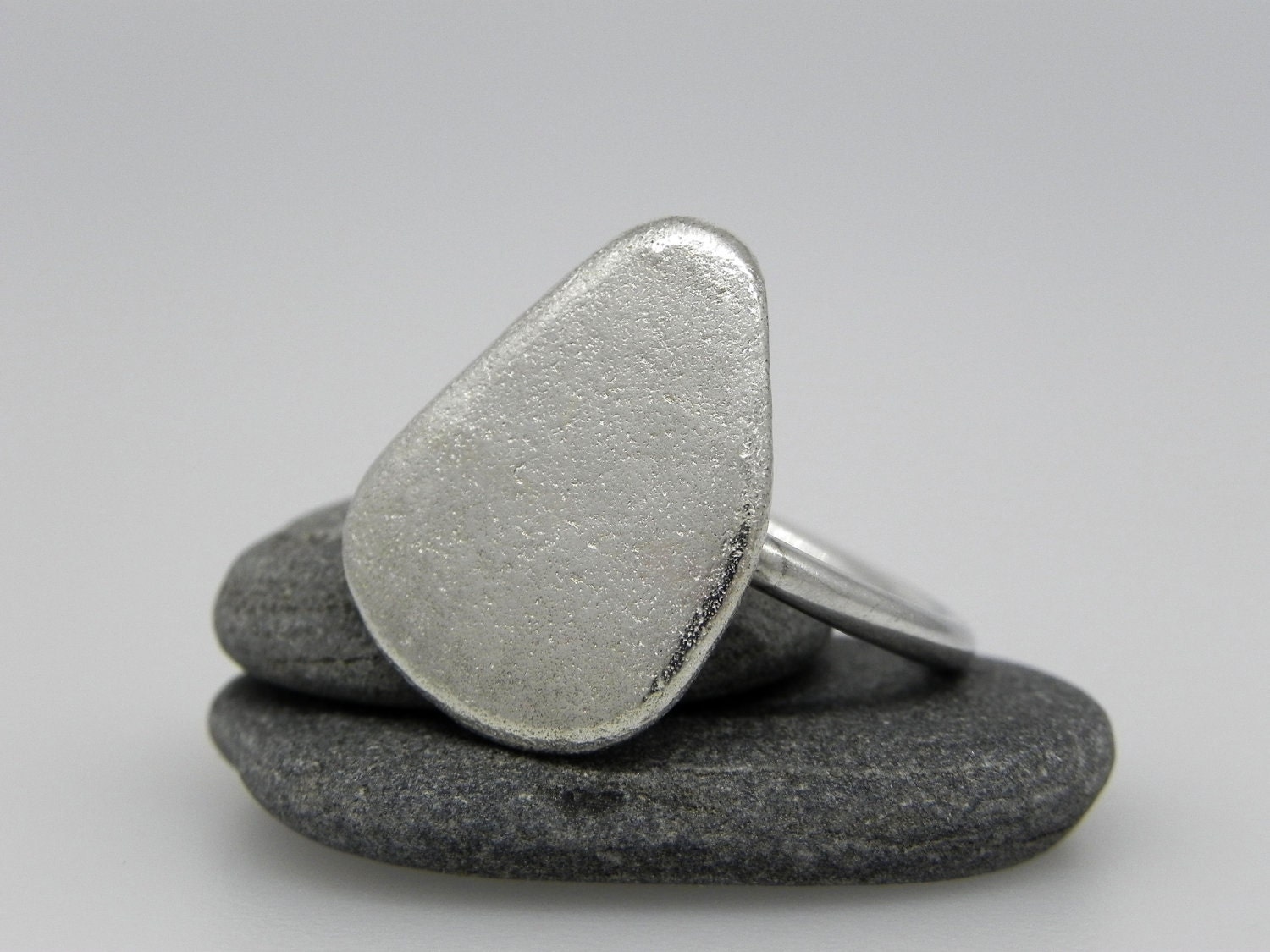 Amethyst Cove Silver Pebble Ring