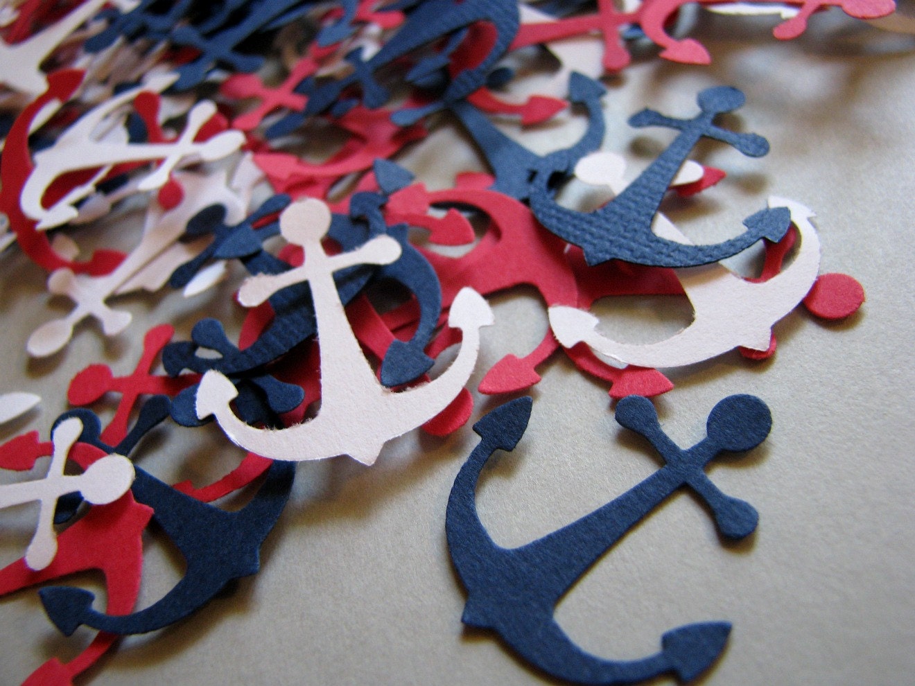 nautical anchor cutouts - red white and blue