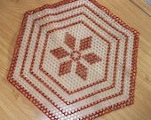 Vintage Hexagon Beaded Table Centerpiece