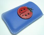 Penny the Ladybug iPhone Leather Case ( Blue )