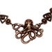 Steampunk Jewelry - Necklace - Copper Tone Octopus - Designs Exclusively by CatherinetteRings