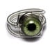 Cyberpunk Jewelry - Ring - Green taxidermy glass Eye
