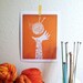 Yarn Love Digital Art Print - Orange