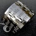 Wide cuff bracelet - engraved - Alice in Wonderland - metalwork