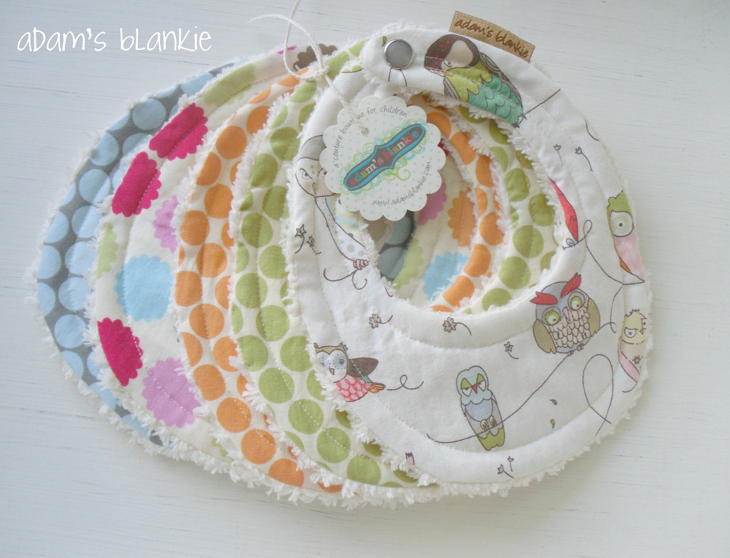 THE ORIGINAL Little Drooler Bibs - Any 5 - You Choose from 48 Fabrics