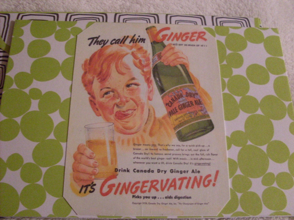 Set of Vintage Ad Notecards - Gingervating