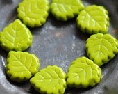 4 Falling Away - Czech Glass Maple Leaf Beads