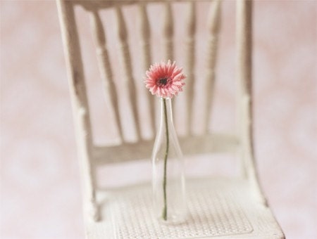 Dollhouse Miniature Flowers - Gerbera Daisy Light Pink