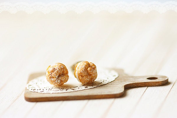 Food Jewelry - Profiteroles Earrings