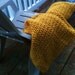 Mustard Crocheted Throw Blanket