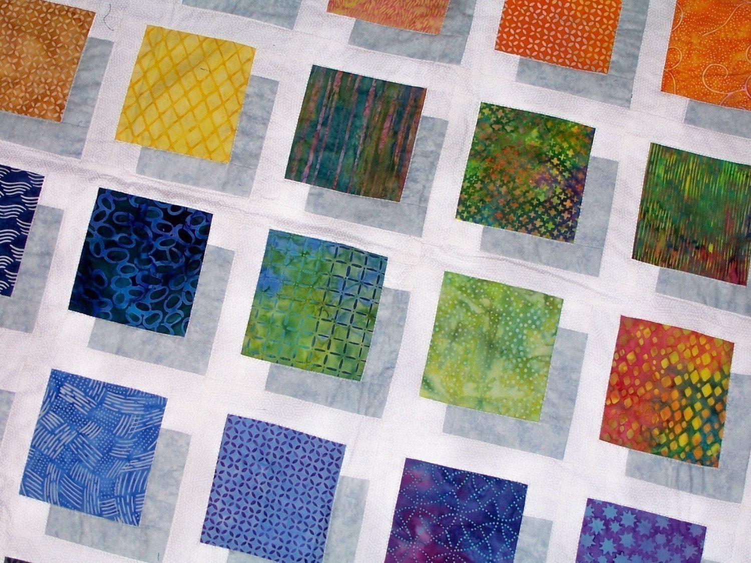 COLOR BLOCK Quilt Pattern to make this Stunning Quilt  Full instructions and color photos Free Shipping to continental USA