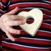 Wee Heart TEETHING toy -organic natural wooden teether for baby and toddler Valentines Day wood rules